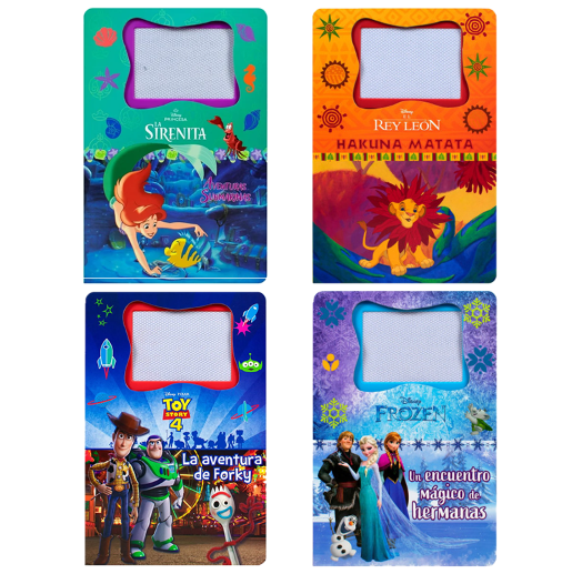 libro infantil con pizarra magnética Disney